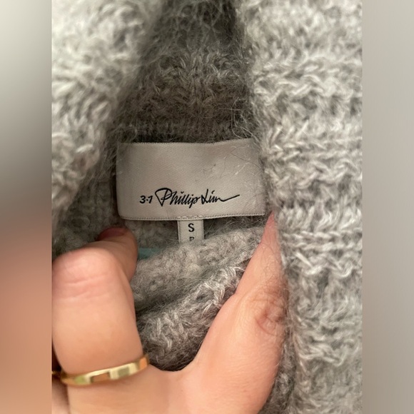 NWOT 3.1 Philip Lim|| Sleeveless Mohair Turtleneck Sweater, Wool, Alpaca Small - Picture 7 of 10